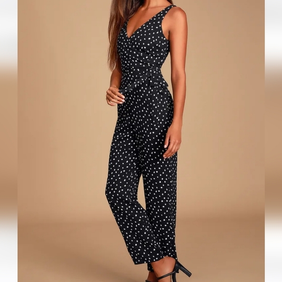 Lulu's Pants & Jumpsuits Lulus Polka Dot Romper Poshmark